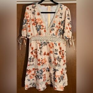 Floral Short Sleeve ~ Lace Floral Dress ~ Spring / Vacation / Holiday / Summer